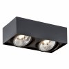 Lampa sufitowa plafon prostokąt elegancka nowoczesna minimalistyczna czarna AR111 RODOS PLUS 1049 Argon