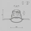 Czarna Oprawka Wpuszczana Maytoni Downlight Wise DL057-10W3K-B