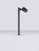 Lampa ogrodowa słupek aluminiowa czarna regulowana tuba minimalistyczna klasyczna możliwość ściemniania IP65 TRASERA LE75163 Luces Exclusivas