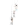 Złota lampa wisząca szklane klosze sople nad stół salonowa TARASO ITALUX PND-40760-3-BK-HBR