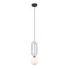 Szara lampa wiszaca kula biała Masso Italux PND-59839-1-LGR
