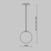 Minimalistyczna elegancka lampa wisząca LED kula czarno-biała regulacja wysokości LUNA MAYTONI P039PL-5W4K-20INS-B