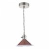 Chrom Lampa Wisząca Vintage Czerwony Klosz HADANO HAD0161-08 DAR LIGHTING