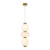 Lampa wisząca LED metalowa złota mleczne szklane klosze minimalistyczna nowoczesna designerska BRILLA ST-CP241210-3L złota Step Into Design