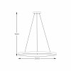Nowoczesna Minimalistyczna Czarna Lampa Wisząca Ring LED HORIK  PEN89424-60BK ZUMA LINE