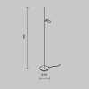 Lampa stojąca podłogowa minimalistyczna uniwersalna Ledowa aluminium mosiądz możliwość ściemniania Thin MAYTONI MOD395FL-L28BS3K