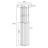 LAMPA WISZĄCA RURKI ZŁOTA LIGHT PRESTIGE LUNGO LP-894/7P GD LAMPA WISZĄCA SOPLE