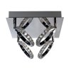Dekoracyjna oprawa sufitowa plafon LED z kryształkami kolor chrom CARRARA 4 LP-1864/4C Light Prestige 