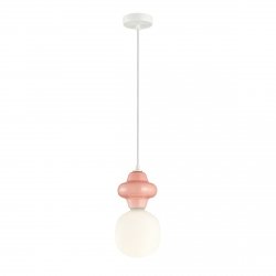 Różowa ceramiczna lampa wisząca LATERA Italux PND-94331-1S-PK