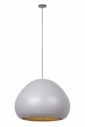 Szara lampa wisząca Lava Sigma 41078 nad stół jadalniana klosz kopuła szary kompozyt mineralny