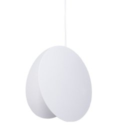 Lampa wisząca biała industrialna skandynawska minimalistyczna okrągła metalowa dekoracyjna PILLS ST-5819 S WHITE Step Into Design