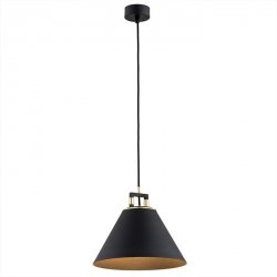 Lampa Wisząca Vintage Czarna Listwa Z Mosiężnym Akcentem ORTE 4915 ARGON