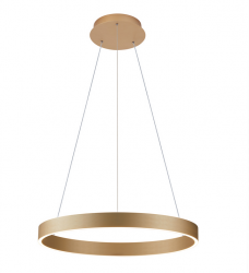 Złota Nowoczesna Okrągła Lampa Wisząca LED BRASCO DOWN PND-56215-060RPC-GD-3KS4K-TRDIMM ITALUX