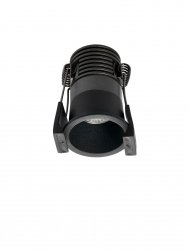 Czarna okrągła oprawa sufitowa podtynkowa wpuszczana w sufit ściemnialna LED Luces Exclusivas