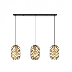 Lampa Wisząca Industrialna Złota WOLFRAM 21417/03/02 LUCIDE