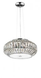 Kryształowa chromowana okrągła lampa wisząca żyrandol CHAJARI LE42322 Luces Exclusivas glamour salonowa  