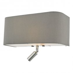 Nowoczesny Kinkiet Ścienny Abażurowy Szary RONDA RON7139L DAR LIGHTING