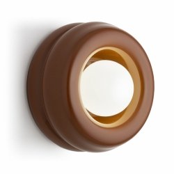 Designerski kinkiet modern terakota retro szkło TEVO Argon 8812