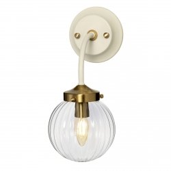 Kinkiet Cosmos - 1 źródło światła żebrowany szklany klosz kula nowoczesny minimalistyczny uniwersalny DL-COSMOS1 ELSTEAD LIGHTING
