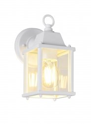 Kinkiet zewnętrzny latarenka biały aluminium i szkło nowoczesny klasyczny uniwersalny MIRANDE IP23 262260131 Trio