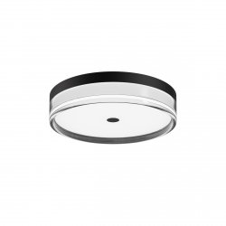 Nowoczesny Plafon Sufitowy okrągły LED Czarny Molino Italux PLF-64536-S-BK