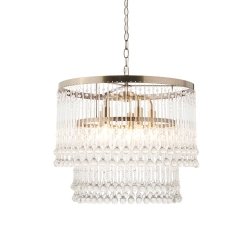 Szklana lampa wisząca glamour mosiężna okrągła designerska nowoczesna Genevieve 104504 ENDON