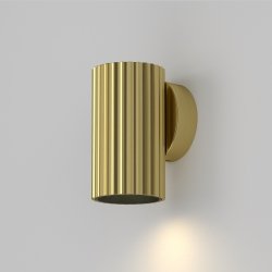Lampa ścienna kinkiet nowoczesny designerski tuba aluminium mosiądz Calipso MAYTONI C106WL-01-GU10-BS