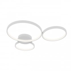 Nowoczesny Plafon Sufitowy LED Biały Maver Italux SPL-20452-3-WH salonowa do pokoju białe okręgi