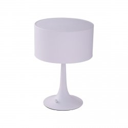Lampa stołowa nocna z abażurem biała NIANG Azzardo AZ2917 do sypialni salonowa