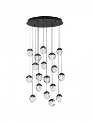 Lampa wisząca LED wielopunktowa szklana czarna okrągła designerska uniwersalna ściemnialna Luces Exclusivas 9124116