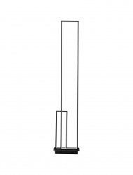Lampa podłogowa czarna LED aluminiowa prostokątna minimalistyczna uniwersalna nowoczesna ściemnialna JURENZO LE45480 Luces Exclusivas