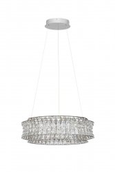 Kryształowa okrągła lampa wisząca LED glamour designerska nowoczesna ściemnialna Luces Exclusivas 9019773