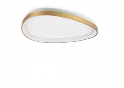 Lampa sufitowa LED okrągła złota minimalistyczna klasyczna Gemini pl d061 on-off 2700k 341484 IDEAL LUX 