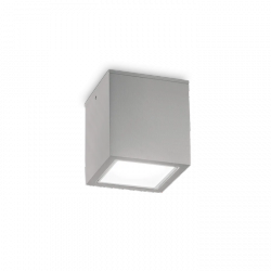 Zewnętrzny Kwadratowy Nowoczesny Plafon Sufitowy Szary TECHO 326887 IDEAL LUX