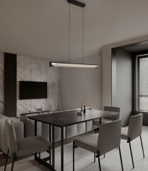 Lampa wisząca LED ściemnialna liniowa 87cm szklana dekoracyjna klasyczna minimalistyczna ALBERI LE45735 Luces Exclusivas
