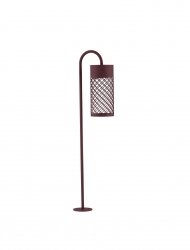 Minimalistyczny słupek ogrodowy uniwersalny LED aluminiowy kolor rdzawy tuba IP65 Luces Exclusivas