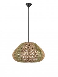 Lampa wisząca pleciona owalna boho rustykalna industrialna nad stół do salonu sypialni ściemnialna Luces Exclusivas