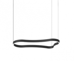 Designerska czarna lampa wisząca LED falista okrągła nowoczesna dekoracyjna WAVES-1 SP 345215 Ideal Lux 