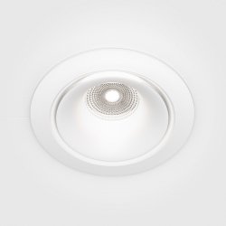 Lampa wpuszczana w sufit minimalistyczna aluminium biały okrągła LED Yin MAYTONI DL031-L12W3K-D-W