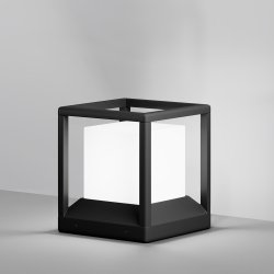 Nowoczesne oświetlenie zewnętrzne lampy stojące kwadrat grafit aluminium Trim MAYTONI O455FL-01GF 
