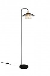 Nowoczesna lampa podłogowa czarna druciana rustykalna dekoracyjna boho LAURIS R46791032 Rl