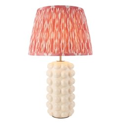 Lampka stołowa nocna ceramiczna abażurowa nowoczesna designerska dekoracyjna Bobble & Ikat 116385 ENDON 