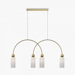 Szklana nowoczesna lampa wisząca Antic Maytoni MOD302PL-04W