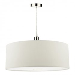 Nowoczesna Lampa Wisząca Abażurowa Biała RONDA RON862 DAR LIGHTING