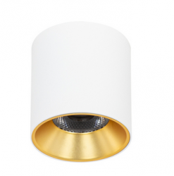 Lampa Sufitowa Tuba Spot Biało Złoty ALTISMA CLN-6677-95-WH-GD-3K Italux