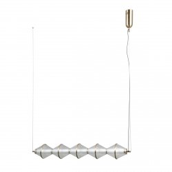 Lampa wisząca Fuente Italux PND-34395-5-HBR ozdobna siatkowany klosz złoty