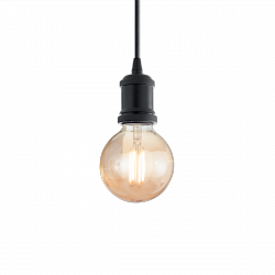Industrialna lampa wisząca Frida Sp1 Ideal Lux 139425 Czarna Zwis na żarówkę Loft