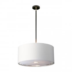 Abażurowa retro lampa wisząca Balance BALANCE-P-BKPN Czarna / Polerowany nikiel