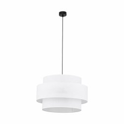 Dekoracyjna lampa wisząca w stylu boho biały abażur rystykalna industrialna nad stół do salonu jadalni sypialni CALISTO 3 WHITE 5363 50cm TK-Lighting
