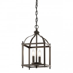 Mała lampa wisząca Larkin 2 źródła światła stary brąz designerska metalowa KL-LARKIN-P-S-OZ KICHLER 